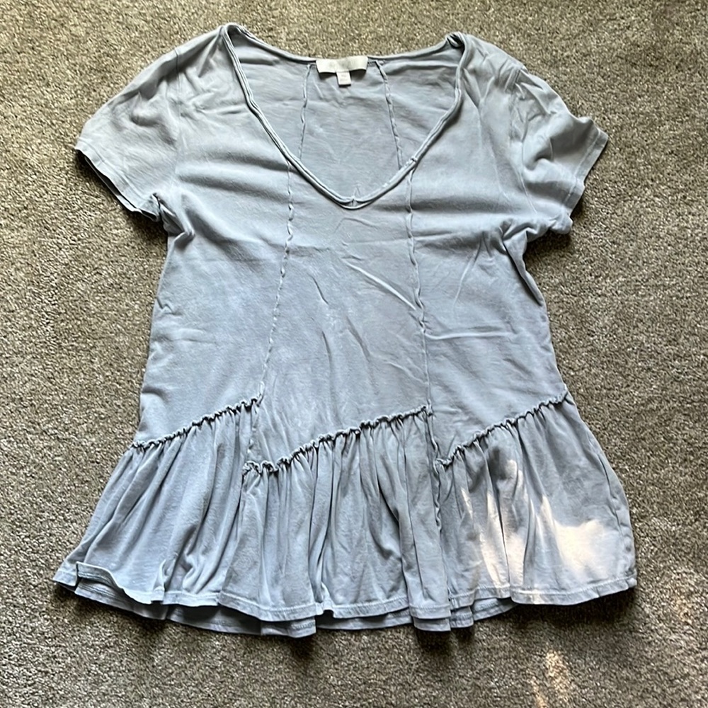 Erin + Ali XS Peplum cotton shirt